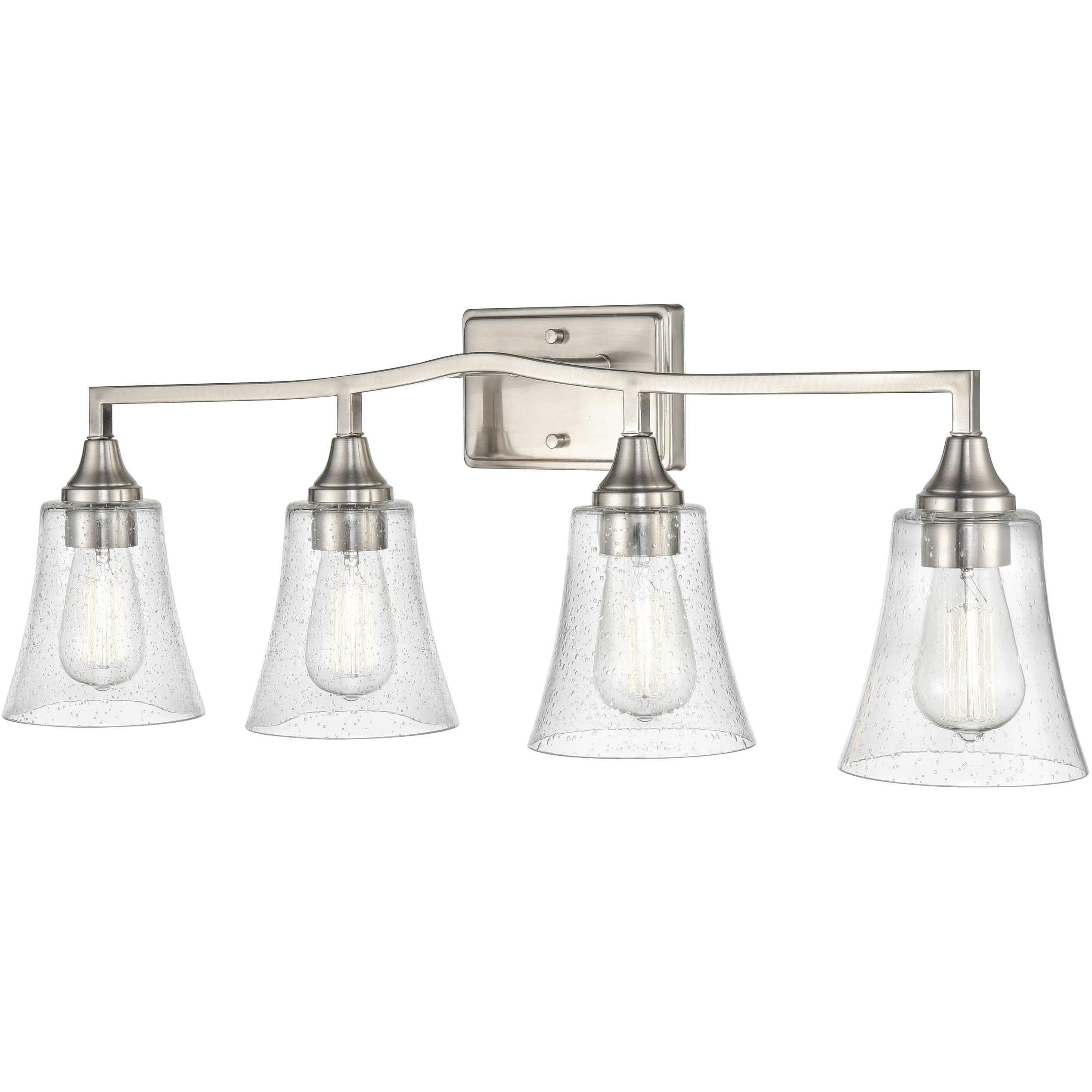 Caily 4 Light 32.5 inch Brushed Nickel Bathroom Vanity Light Wall Light